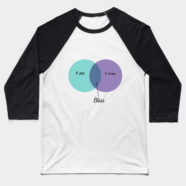 Kpop and Kdrama is bliss Baseball T-Shirt by Iris cart